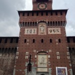 Front of the castle in the heart of Milan