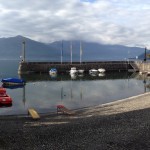 Boats docked at Lake Maggiore