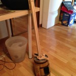 A single string bass Davide made when he was younger